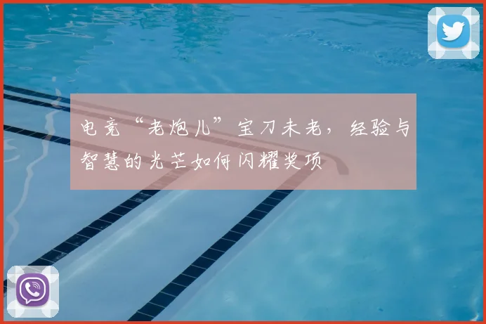 电竞“老炮儿”宝刀未老，经验与智慧的光芒如何闪耀奖项